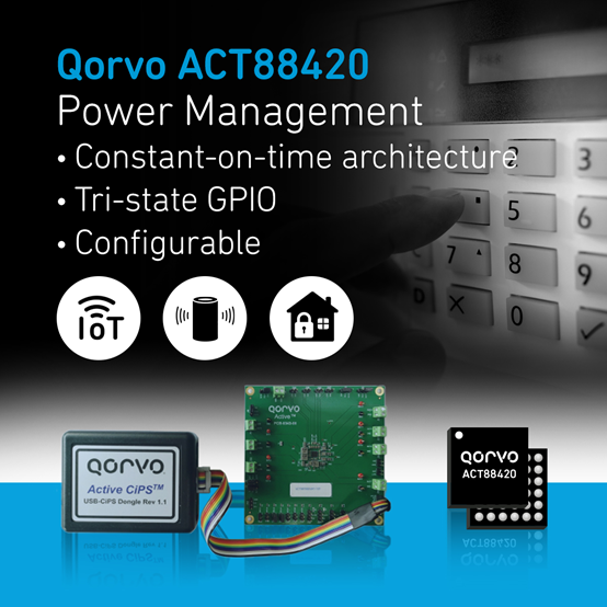 Qorvo 全新推出高度可配置的紧凑型 PMIC,为物联网和空间受限应用提供服务